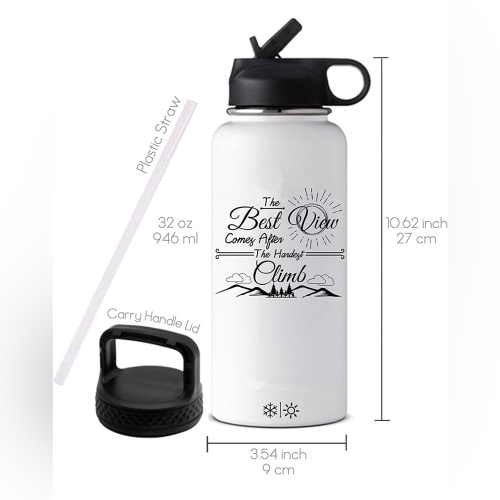 Tumbler Bottle 32oz Double Wall Insulated, Stainless Steel, Hot / Cold Beverages